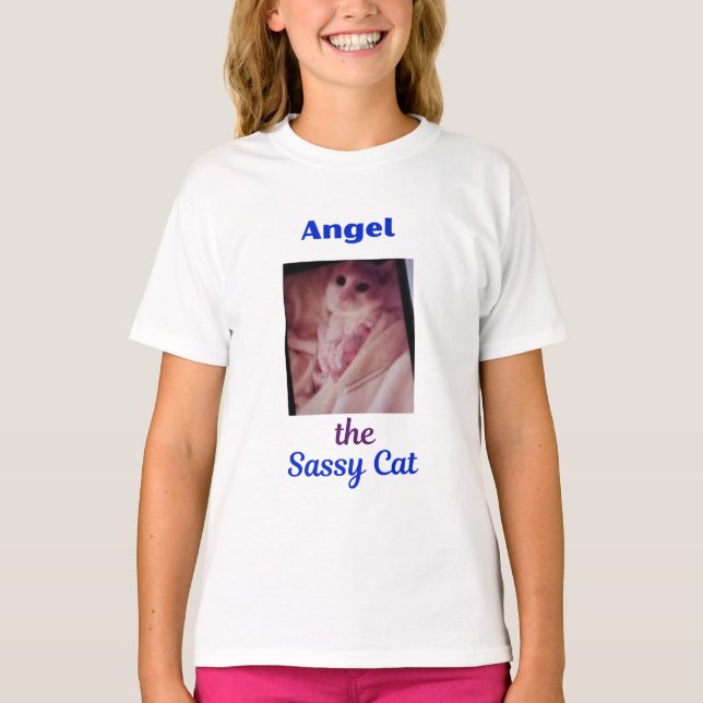 Angel the Sassy Cat T-shirt (Vorderseite)