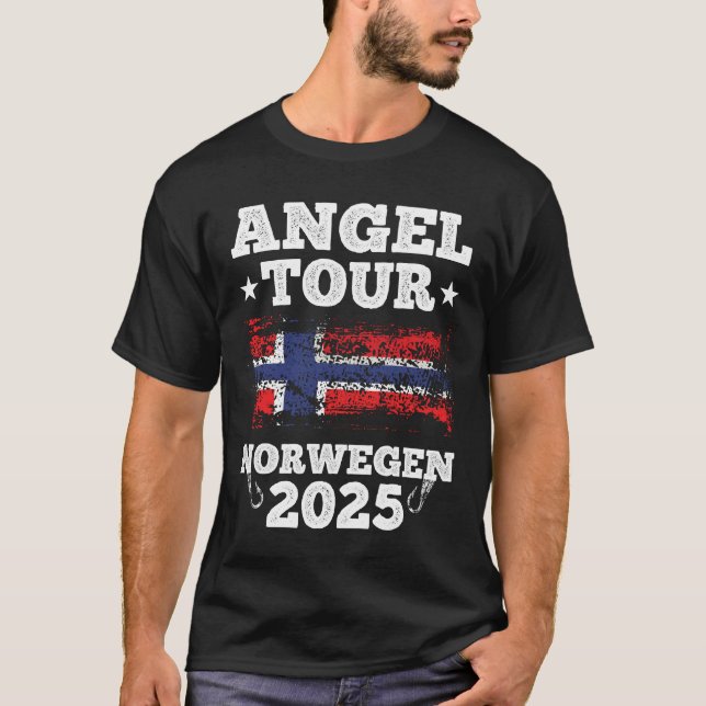 Angel Tour Norwegen 2025 T-Shirt (Vorderseite)