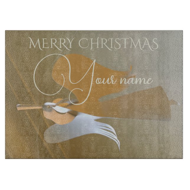 Angel-Trompeten Schneidebrett (Vorderseite)