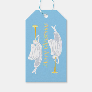 Angel trompets Frohe Weihnachten Geschenkanhänger