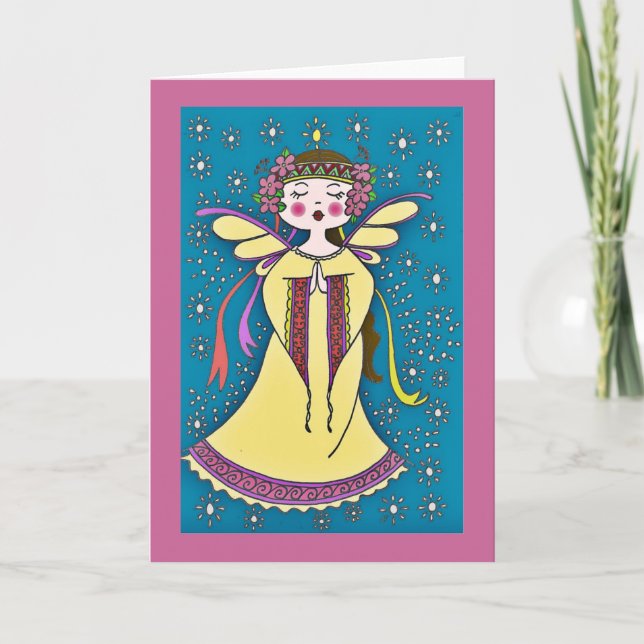 Angel Ukrainische Volkskunst Karte (Vorderseite)