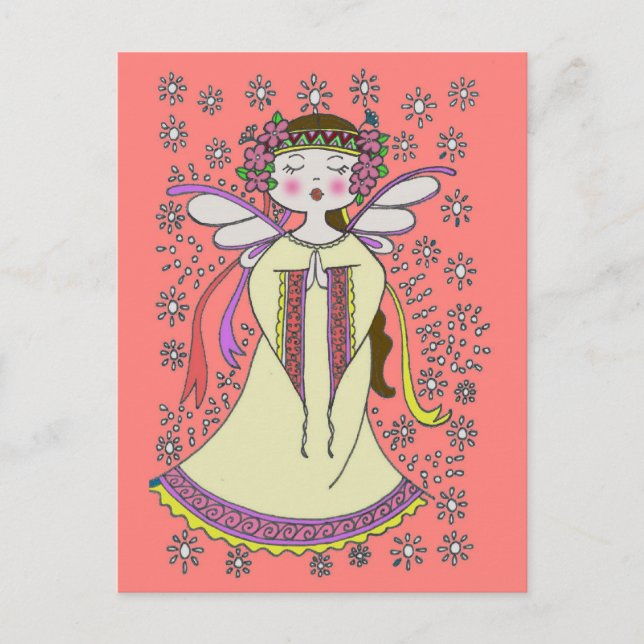 Angel Ukrainische Volkskunst Postkarte (Vorderseite)