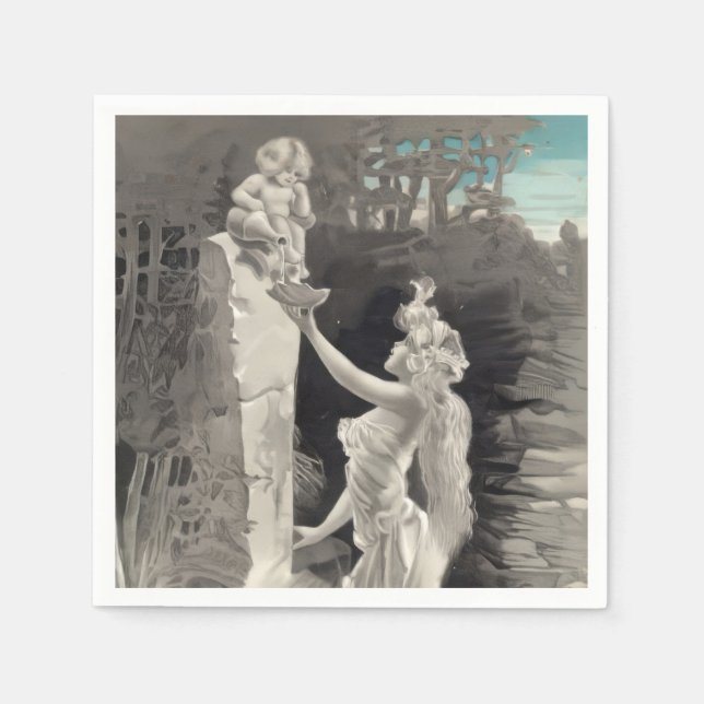Angel und Goddess Valentine Serviette (Vorderseite)