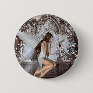 Angel und ihre Taube Button