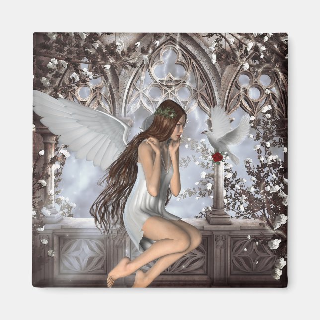 Angel und ihre Taube Magnet (Vorne)