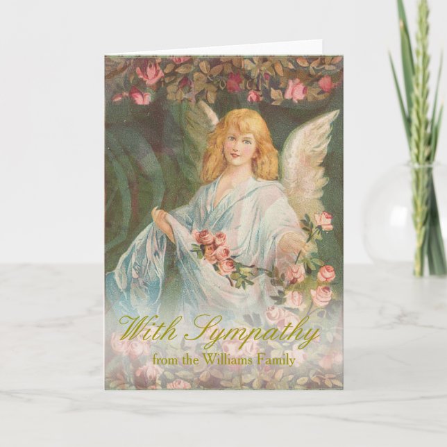 Angel und Rose der sympathischen Karte (Vorderseite)