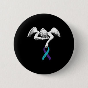 Angel und Selbstmordbewusstsein Suizidpräventionsk Button