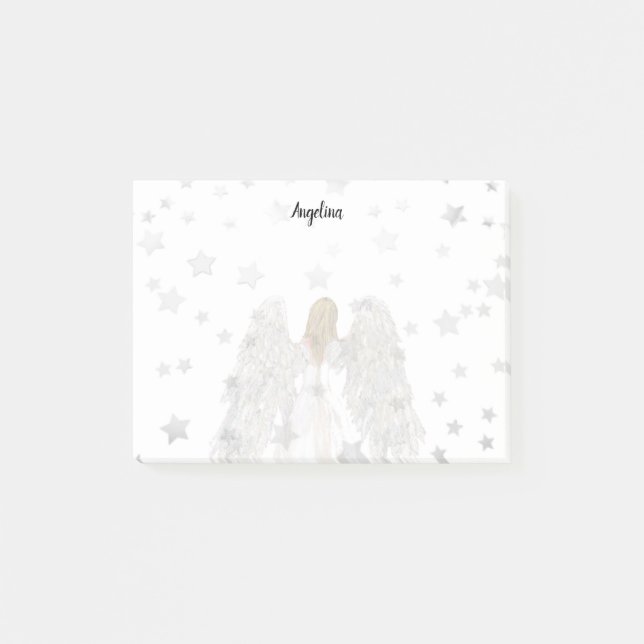 Angel- und Sternenmalereien Nachhinweise Post-it Klebezettel (Vorderseite)