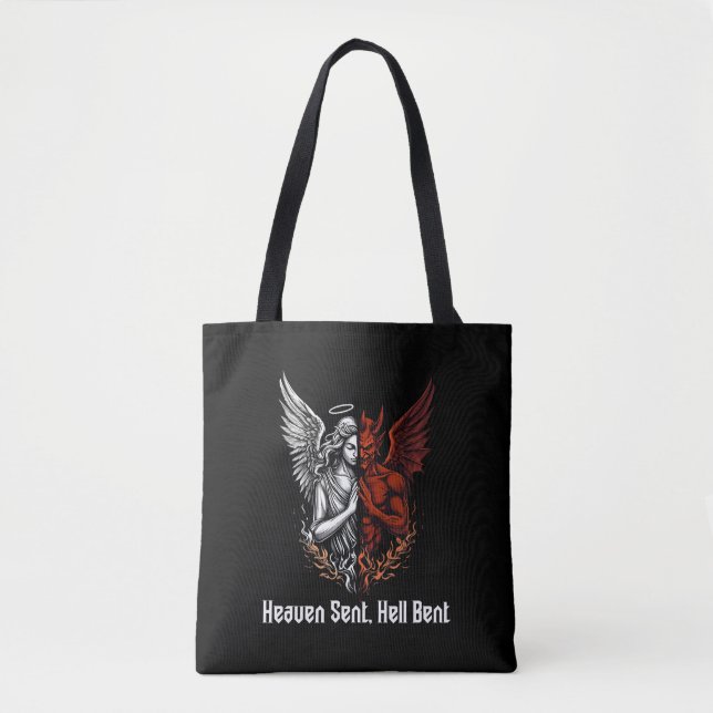 Angel und Teufel Half Himmel Sent Hell Bent Tasche (Vorderseite)