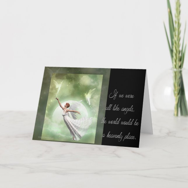 Angel unter Freunden Fantasy Quote Card Karte (Vorderseite)