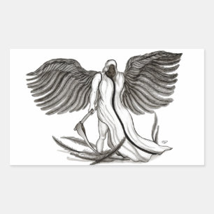 Angel Uriel Rechteckiger Aufkleber