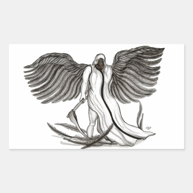 Angel Uriel Rechteckiger Aufkleber (Vorderseite)