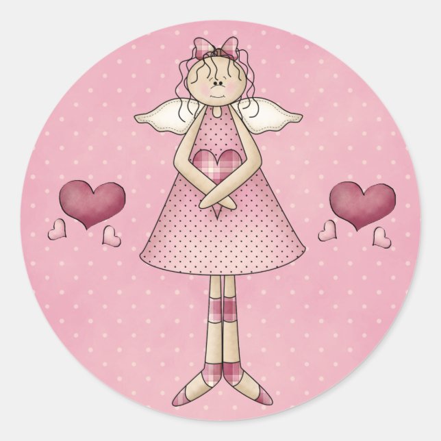 Angel Valentine's Day Stickers (Vorderseite)