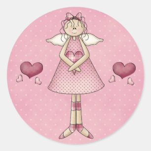 Angel Valentine's Day Stickers