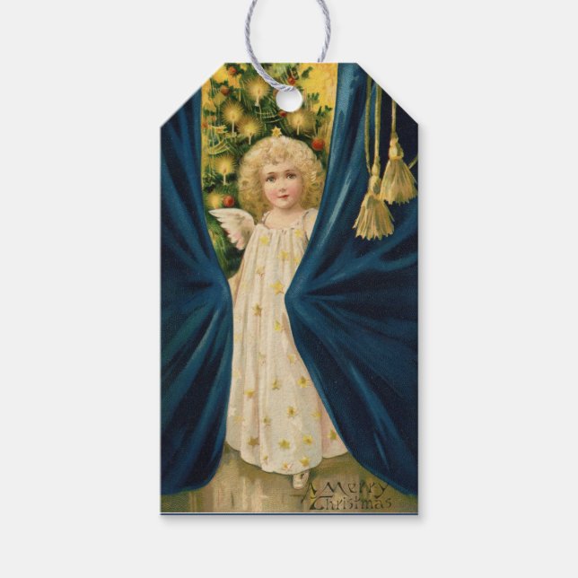 Angel Viktorianische Weihnachtsverkäufe in Sets Geschenkanhänger (Vorderseite)