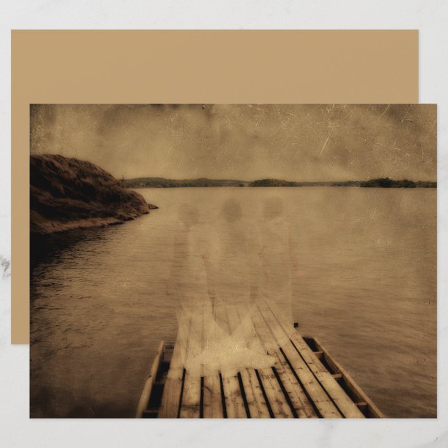 Angel Vintag antike braun Sepia Textur (Vorne/Hinten)