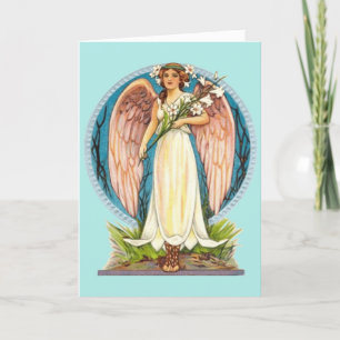 ANGEL VINTAG BLANK GREETKARTE DANKESKARTE