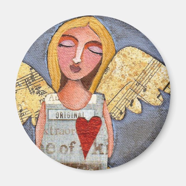 ANGEL von COURAGE - angelsächsischer Liebe-Magnet Magnet (Vorne)
