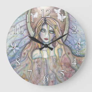 Angel von Hope Fantasy Art Clock Große Wanduhr