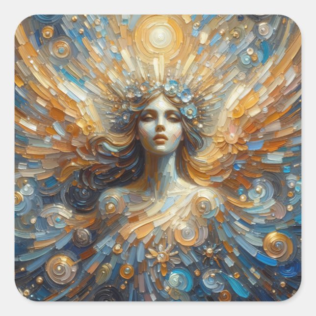 Angel von Mine - Angel Series Art Collection Quadratischer Aufkleber (Vorderseite)