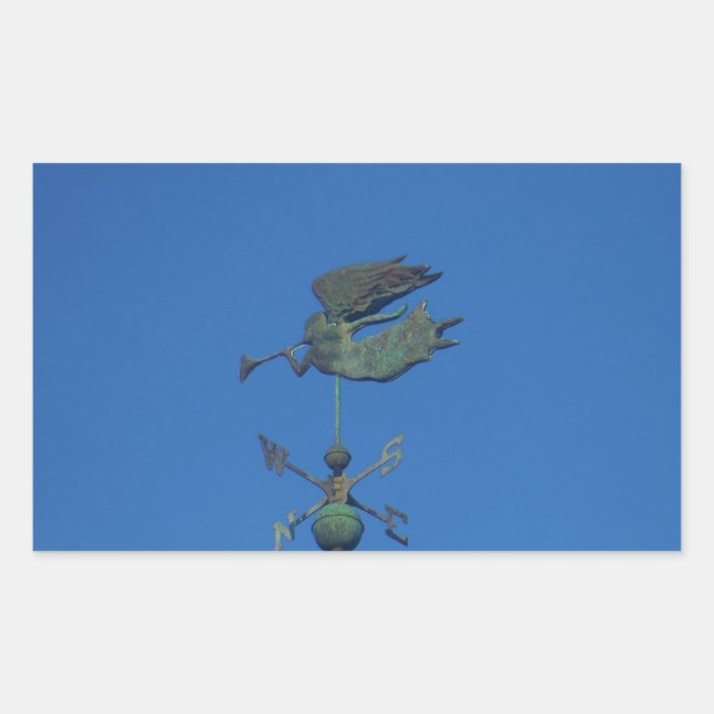 Angel Weather Vane Rechteckiger Aufkleber (Vorderseite)