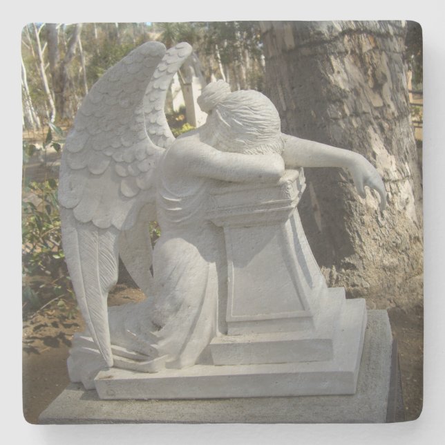 Angel Weeping Steinuntersetzer (Vorderseite)