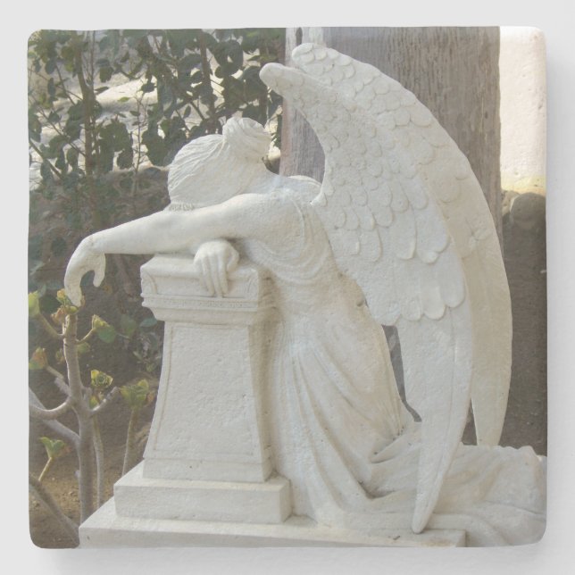 Angel Weeping Steinuntersetzer (Vorderseite)