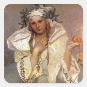 Angel Weihnachten en Amerique Quadratischer Aufkleber