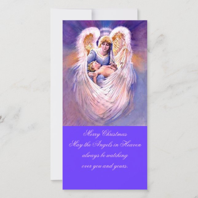 Angel Weihnachtsfotokarte Feiertagskarte (Vorderseite)