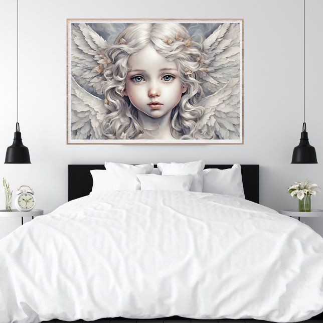 Angel White Modern Art Poster (Angel White Modern Art Poster)