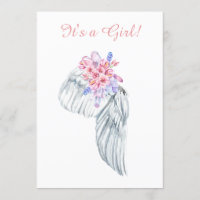 ~ Angel Wing Feathers Crystals Shower Einladung