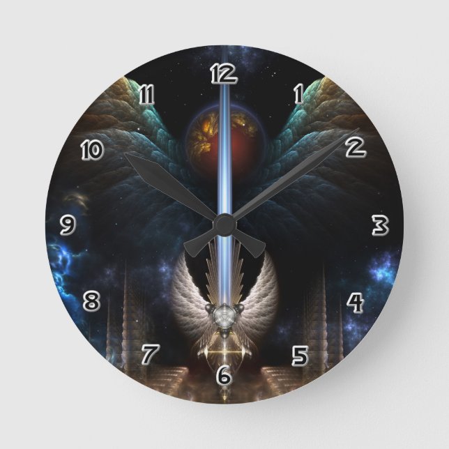 Angel Wing Schwert von Arkledious IMW Wall Uhr (Vorderseite)
