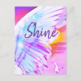 Angel Wing Shine Butterfly Aquarell Affirmation Postkarte