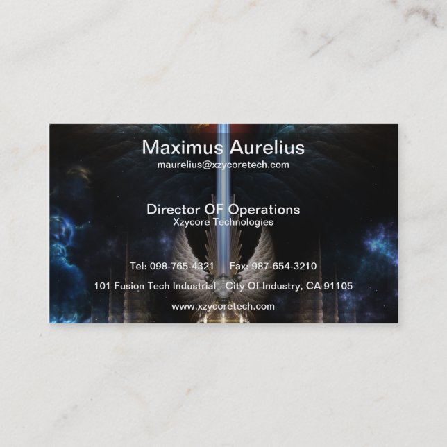 Angel Wing Sword von Arkledious IMW Business Card Visitenkarte (Vorderseite)