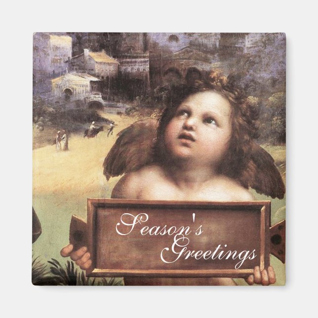 ANGEL, Winged Cherub von Raffaello Sanzio Magnet (Vorne)