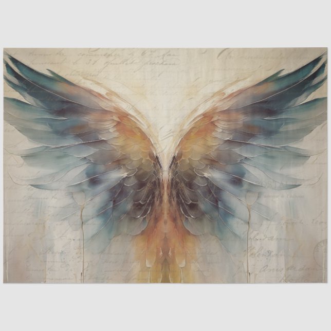 Angel Wings 2 Abstrakter Impressionismus Seidenpapier (Vorderseite)