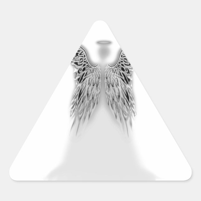 Angel Wings and Light Dreieckiger Aufkleber (Vorderseite)