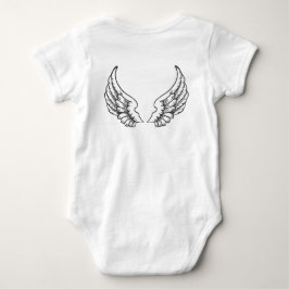 Angel Wings Baby Bodysuit Black Strampler