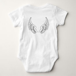 Angel Wings Baby Bodysuit Gray Baby Strampler