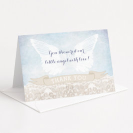 Angel Wings Baby Dusche oder Taufe Danke Anmerkung