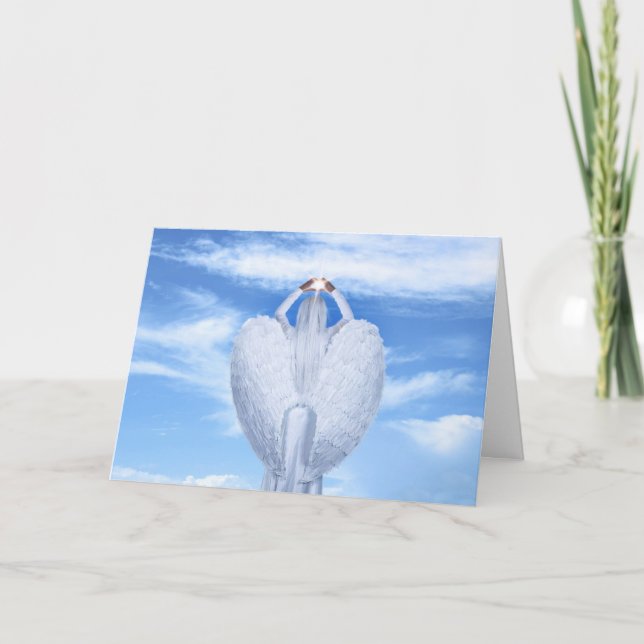 Angel Wings Beautiful Blue Sky Wolken anpassen Karte (Vorderseite)