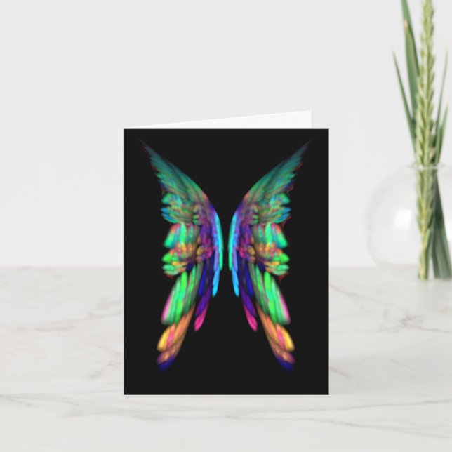 Angel Wings Beileid Note Card Karte (Vorderseite)