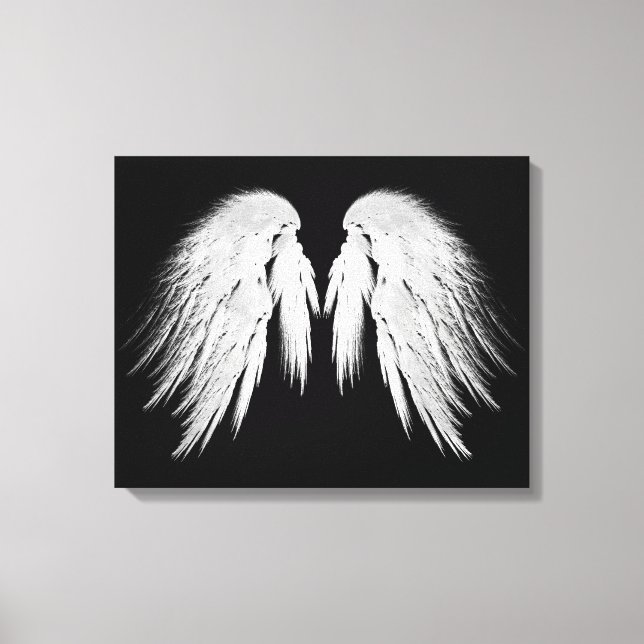 ANGEL WINGS Black Leinwanddruck (Vorderseite)