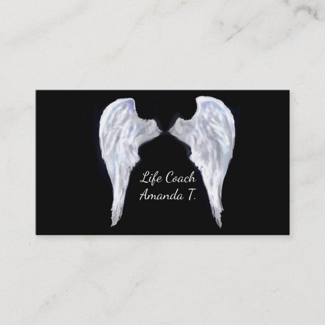 Angel Wings, Christlich, spirituell, Visitenkarten Visitenkarte (Vorderseite)