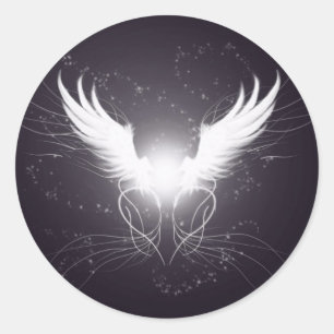 Angel Wings! - Designer-Aufkleber Runder Aufkleber
