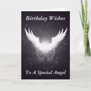 Angel Wings! - Designer Birthday Grußkarte Karte