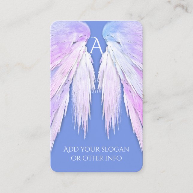ANGEL WINGS Dreamy Soft Blue Beauty Visitenkarte (Vorderseite)