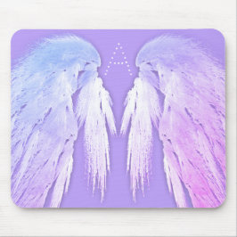 ANGEL WINGS Fairy Lila Monogram Mousepad