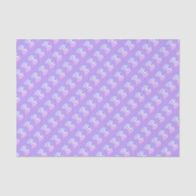 ANGEL WINGS Fairy Lila Pattern Seidenpapier (Vorderseite)