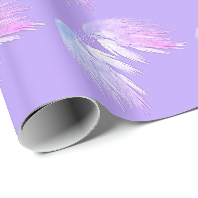 ANGEL WINGS Fairy Lila Sweet 16 Geschenkpapier (Rolleneckpunkt)